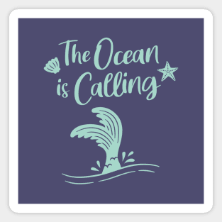 The Ocean Is Calling Mermaid Funny Magnet